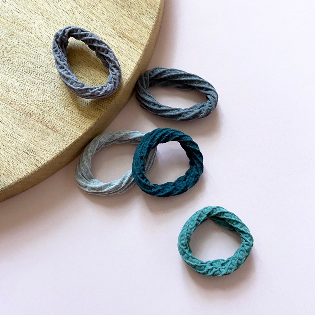 Shades of Blue Hair Ties