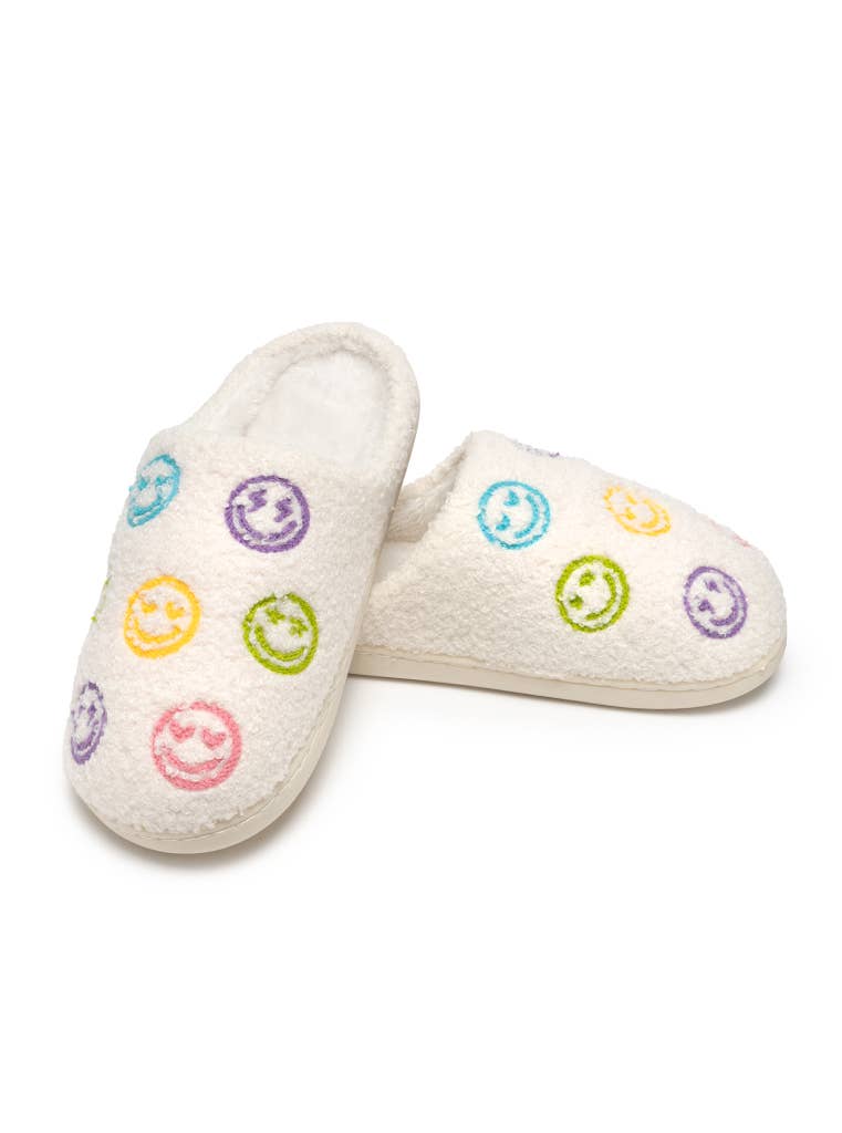 Colorful Smiley Slippers