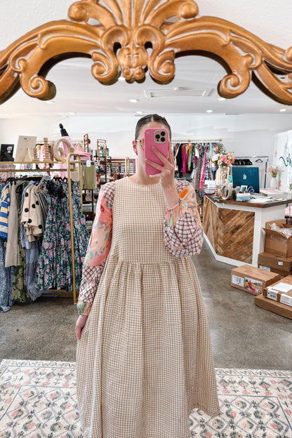 Girl It's Gingham Dress - LARGE