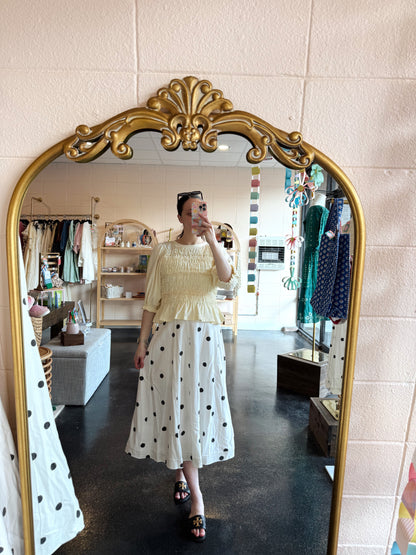 Polka Dot Denim Dress
