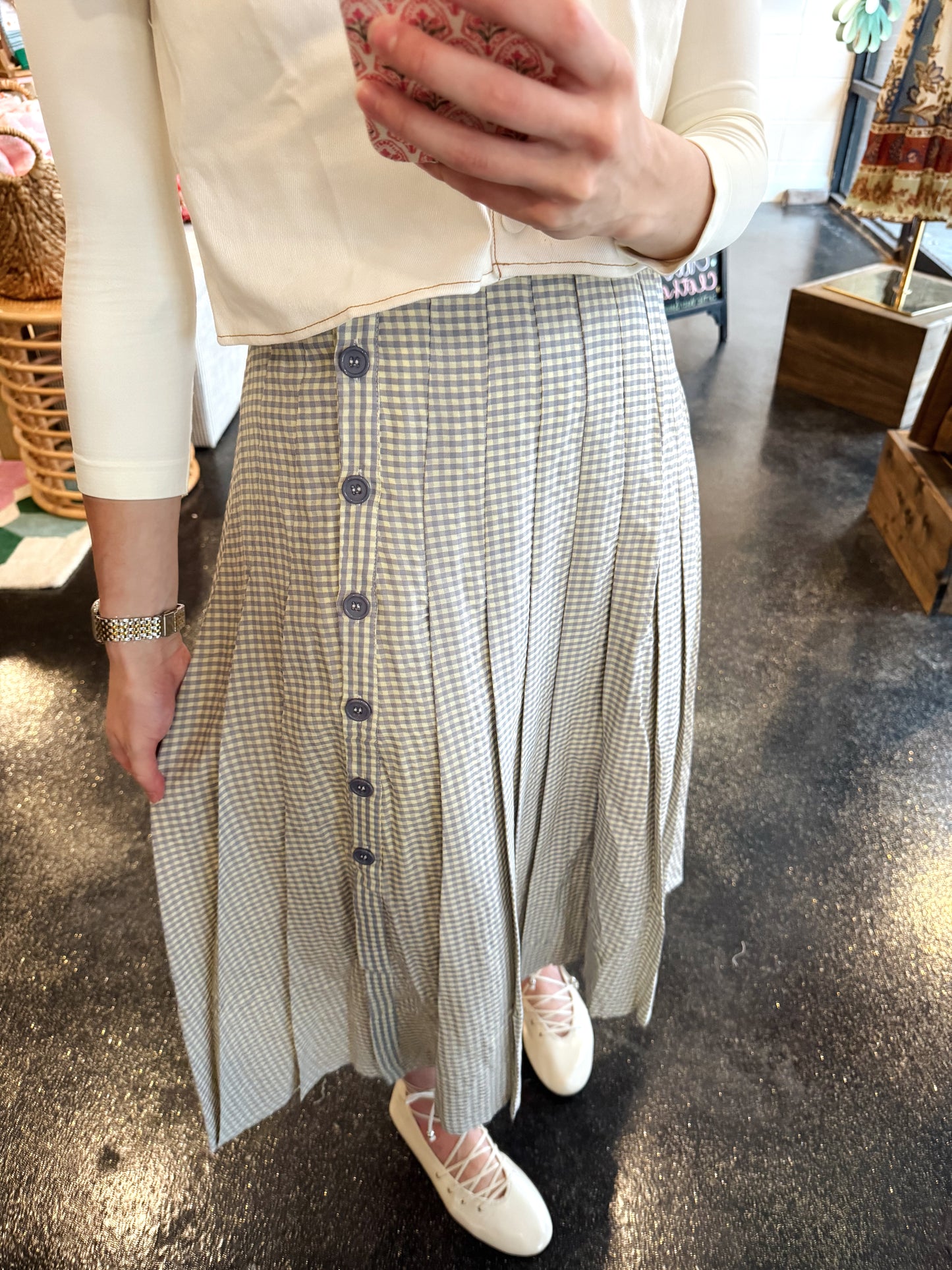 Meadow Gingham Skirt