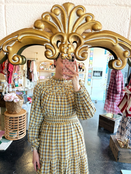 Plaid Detail Dress