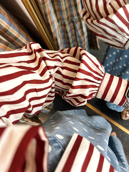Striped Bow Blouse