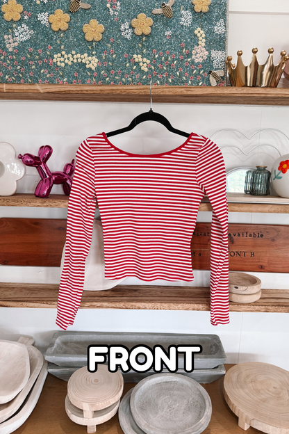 Stripe Long Sleeve Top
