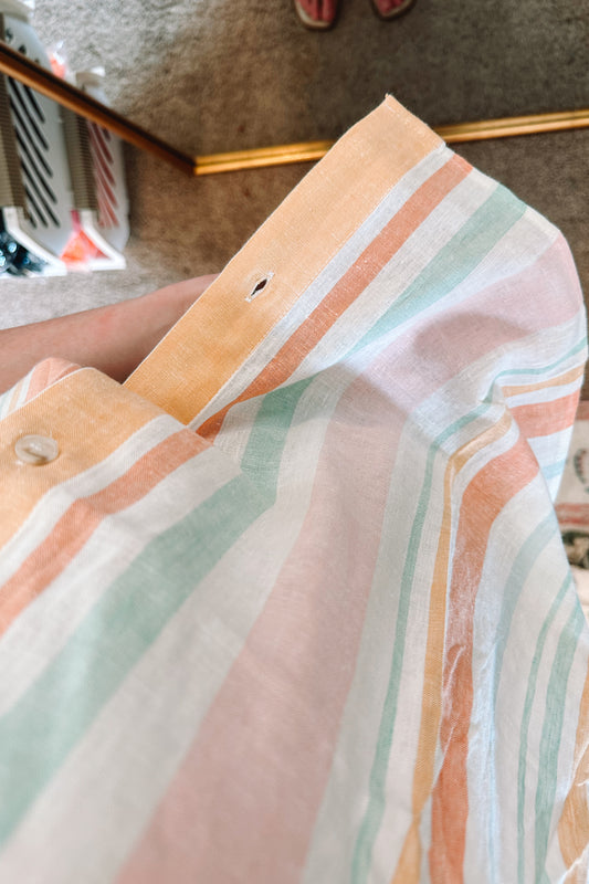 Sorbet Stripe Linen Top