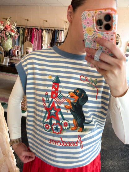 Striped Fireworks Top