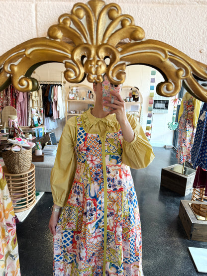 Daffodil Eyelet Collar Top