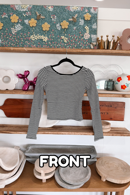 Stripe Long Sleeve Top