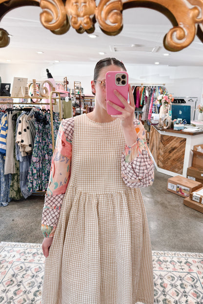 Girl It's Gingham Dress - LARGE
