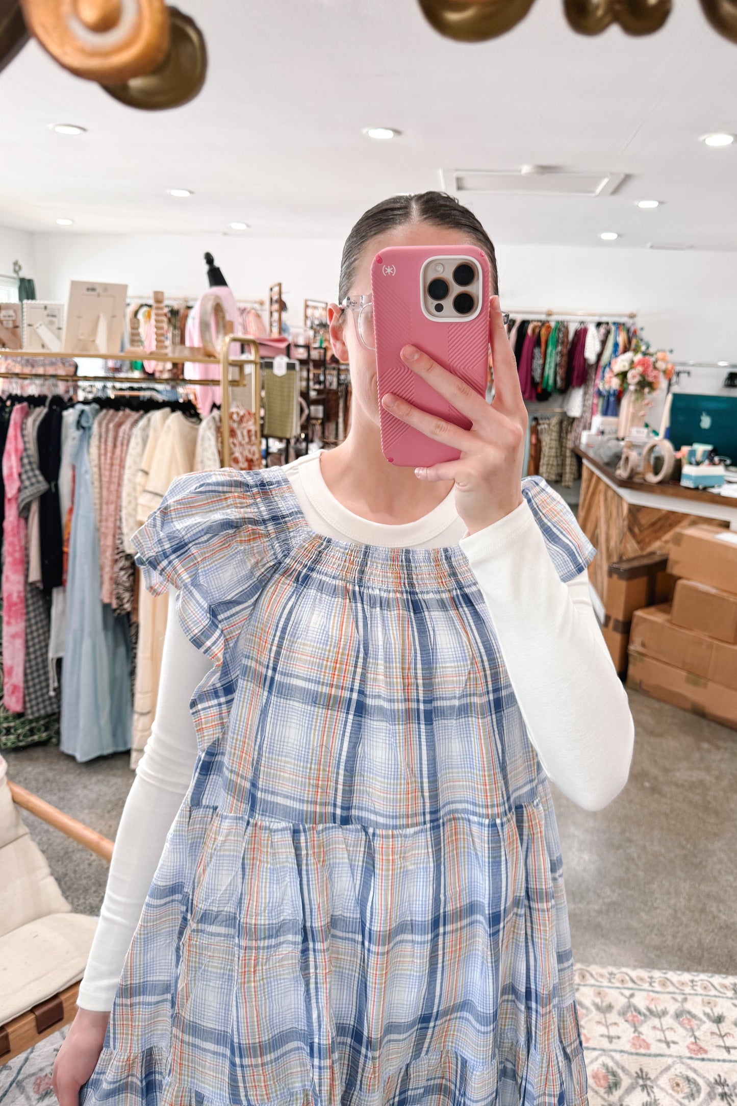 Patriotic Plaid Dress