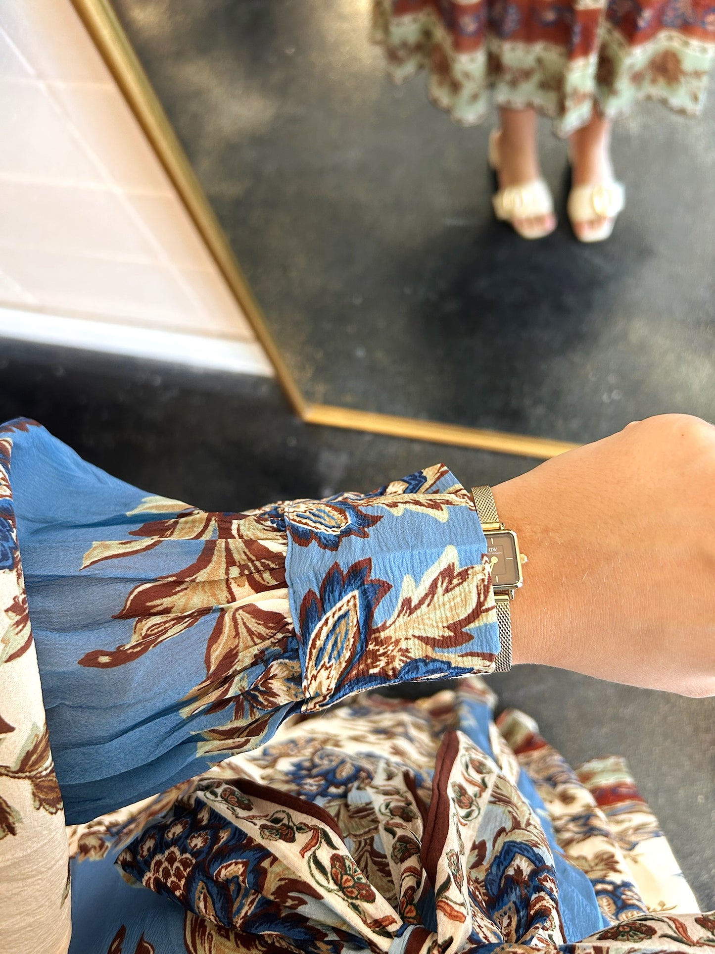 Paisley Button Dress