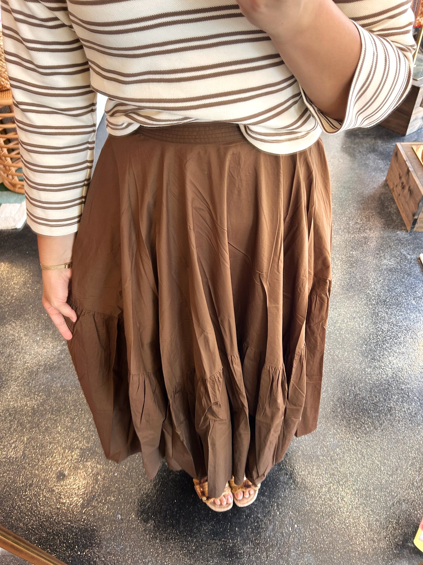 Cocoa Asymmetrical Skirt