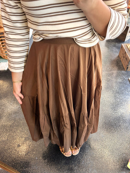 Cocoa Asymmetrical Skirt