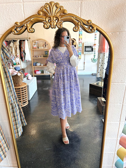 Eyelet Adjustable Tie Dress