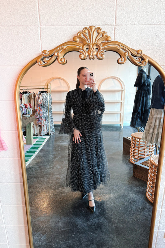 Polka Dot Mesh Dress