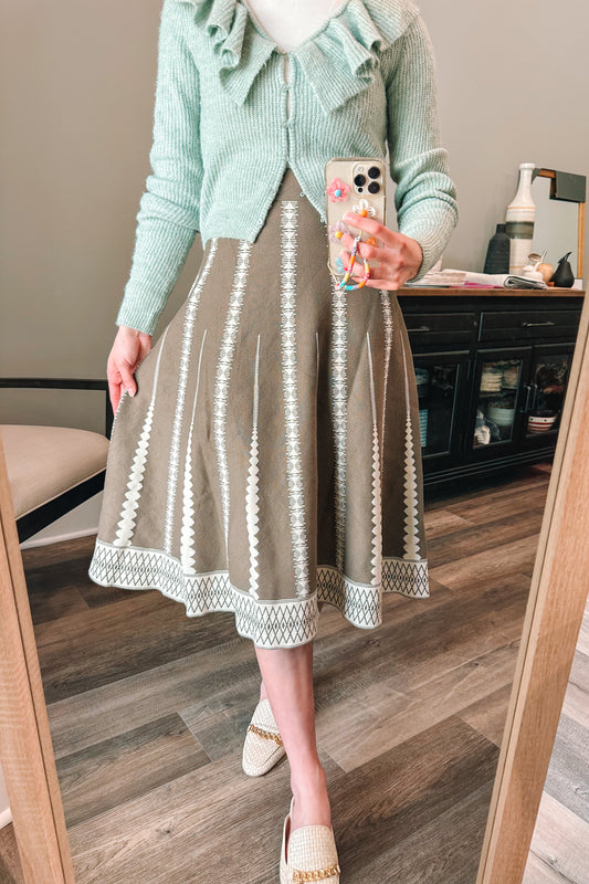 Starry Night Sweater Skirt - LARGE