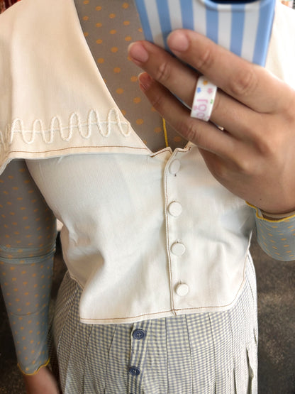 Denim Collared Vest Top