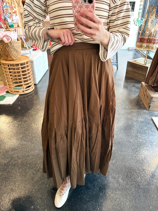 Cocoa Asymmetrical Skirt