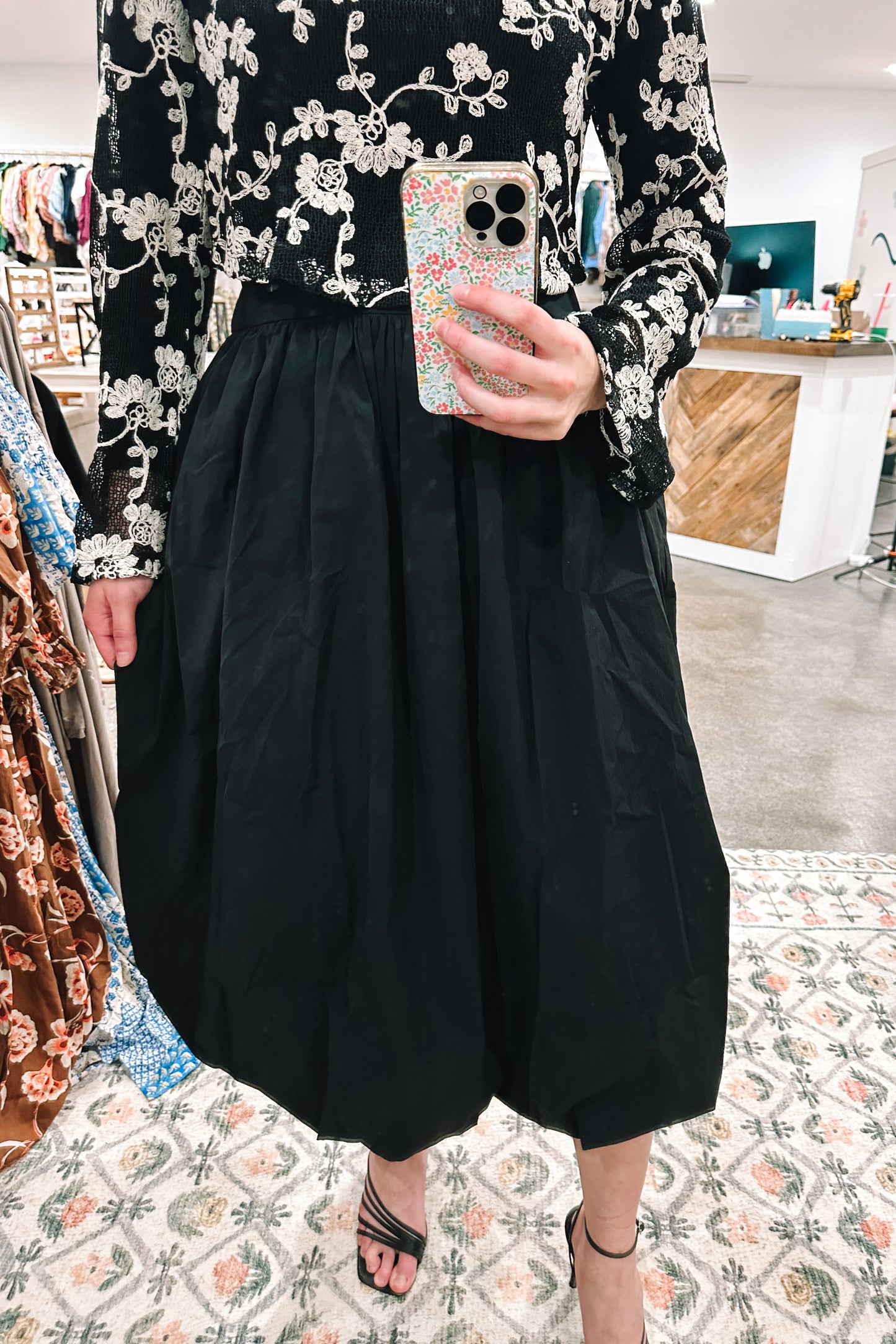 Black Bubble Skirt