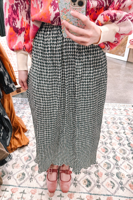 Green Check Skirt