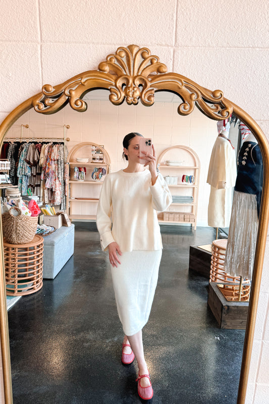 Cozy Sweater Set in Ivory