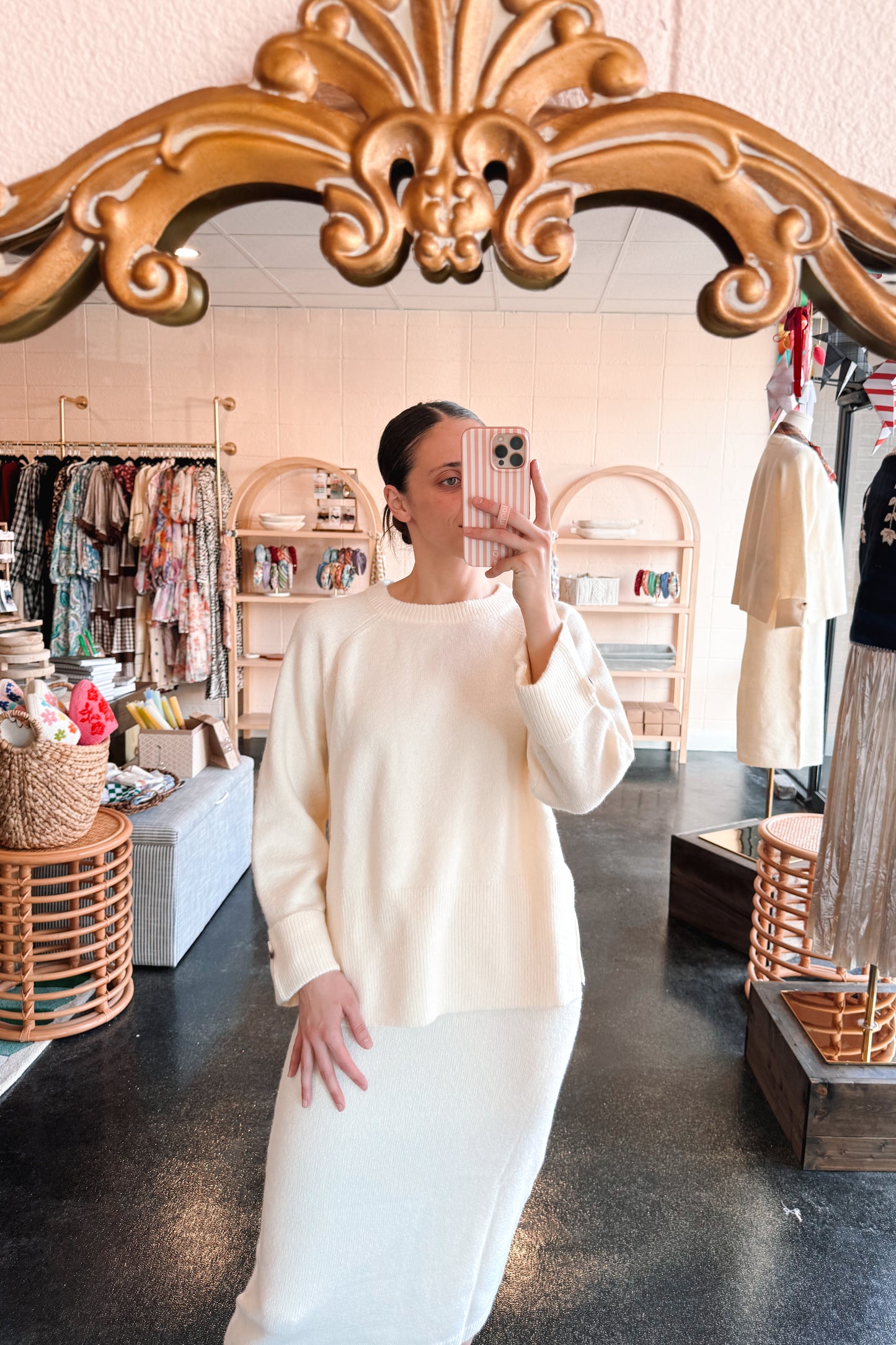 Cozy Sweater Set in Ivory