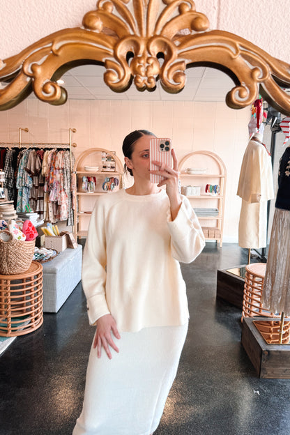 Cozy Sweater Set in Ivory