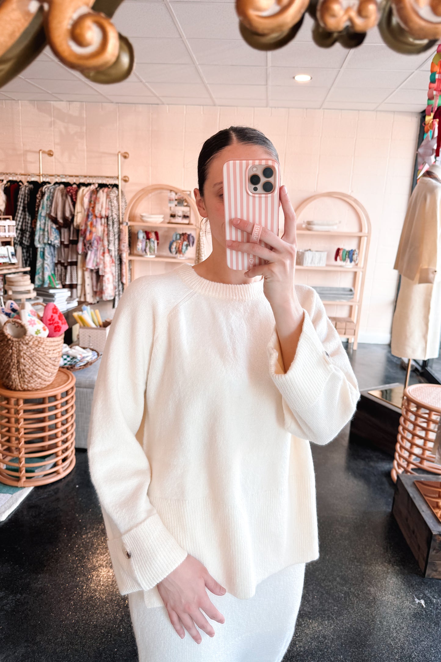 Cozy Sweater Set in Ivory