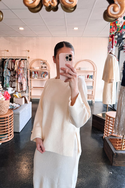 Cozy Sweater Set in Ivory