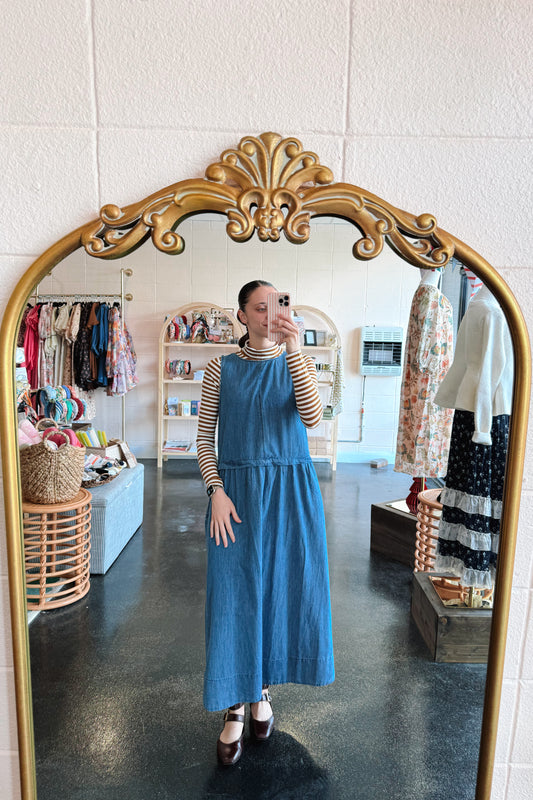 Sweet Denim Jumper Dress