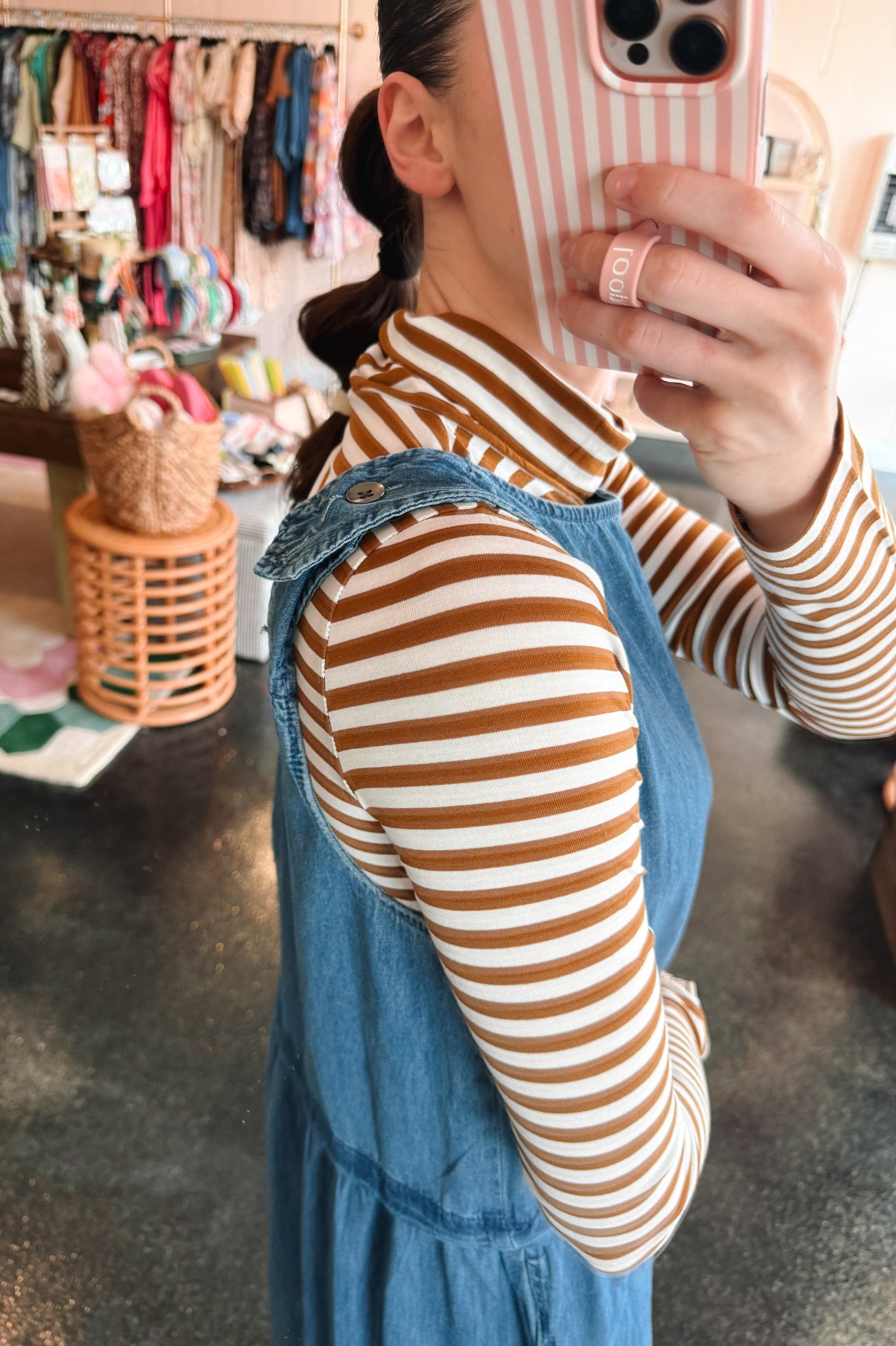 Sweet Denim Jumper Dress