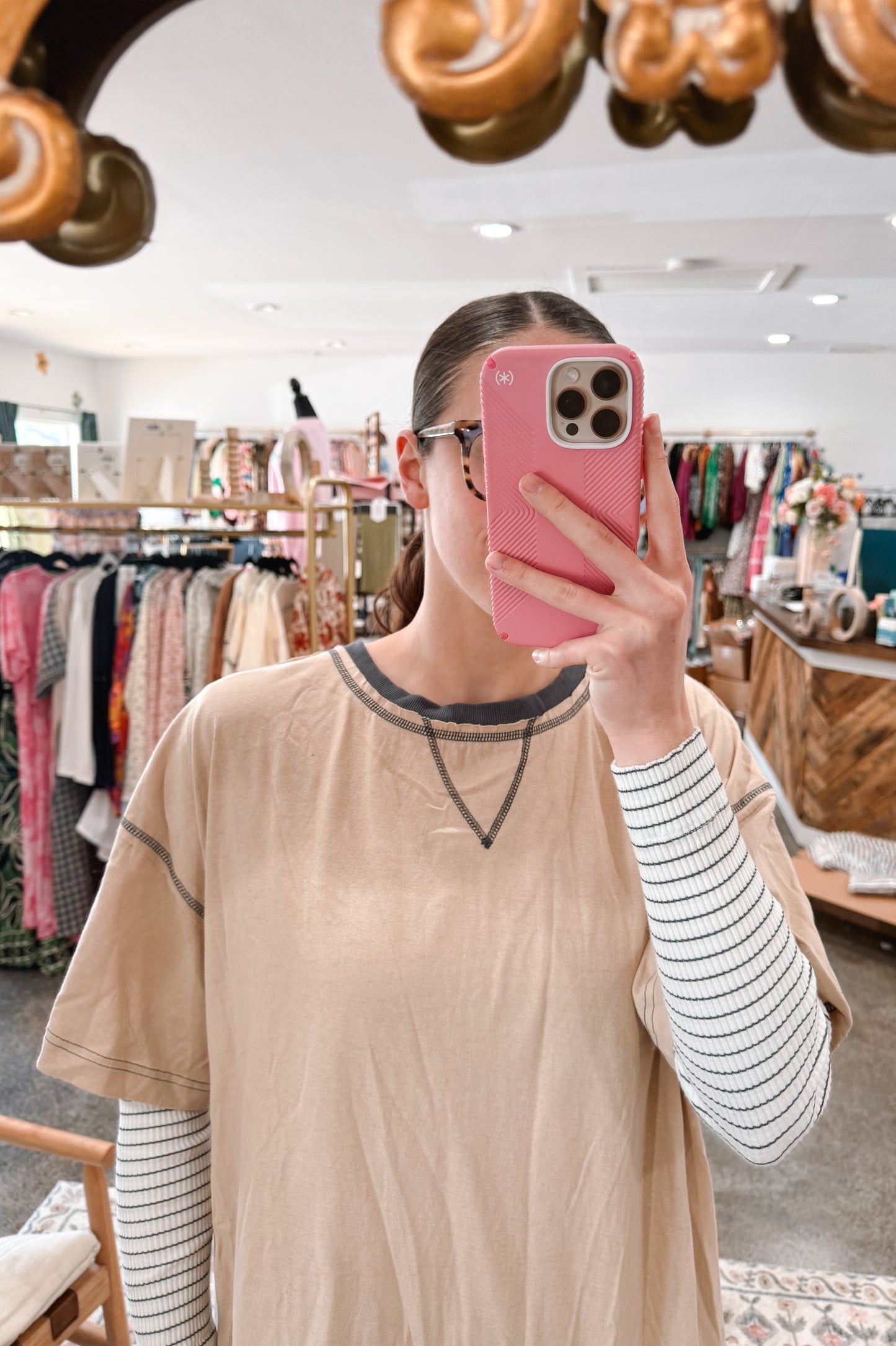 Contrast Tshirt Dress