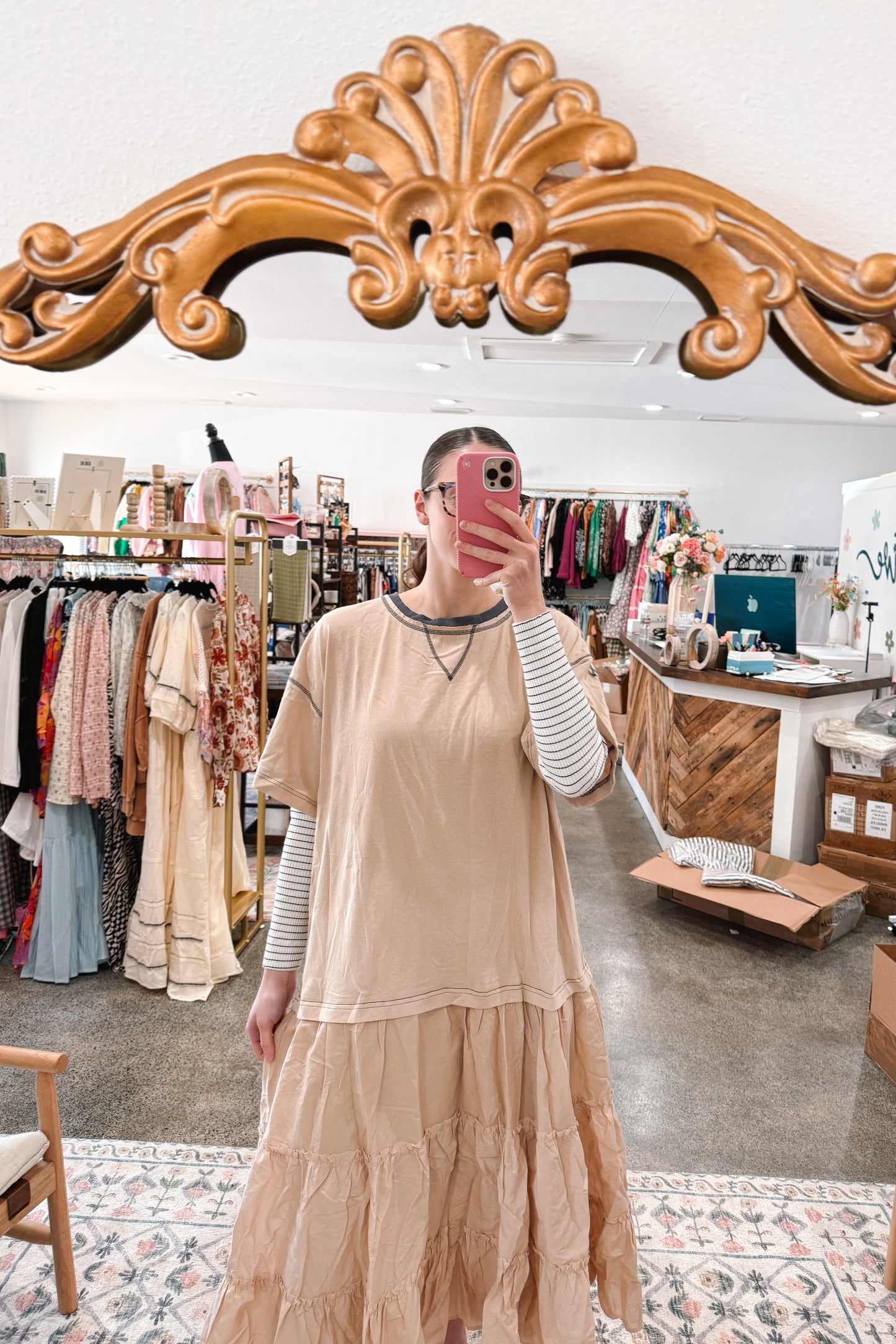 Contrast Tshirt Dress