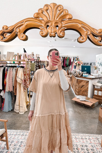 Contrast Tshirt Dress