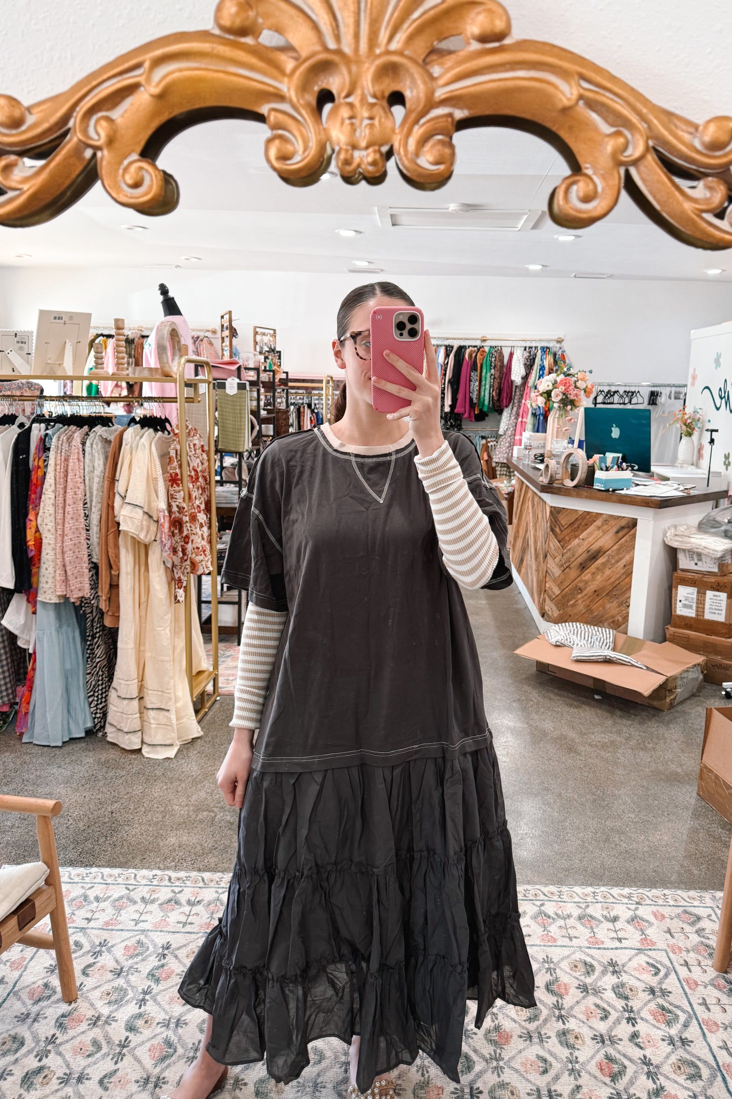 Contrast Tshirt Dress