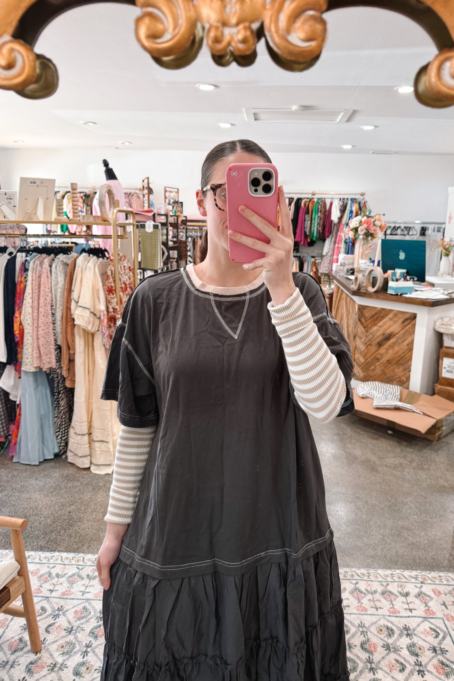 Contrast Tshirt Dress
