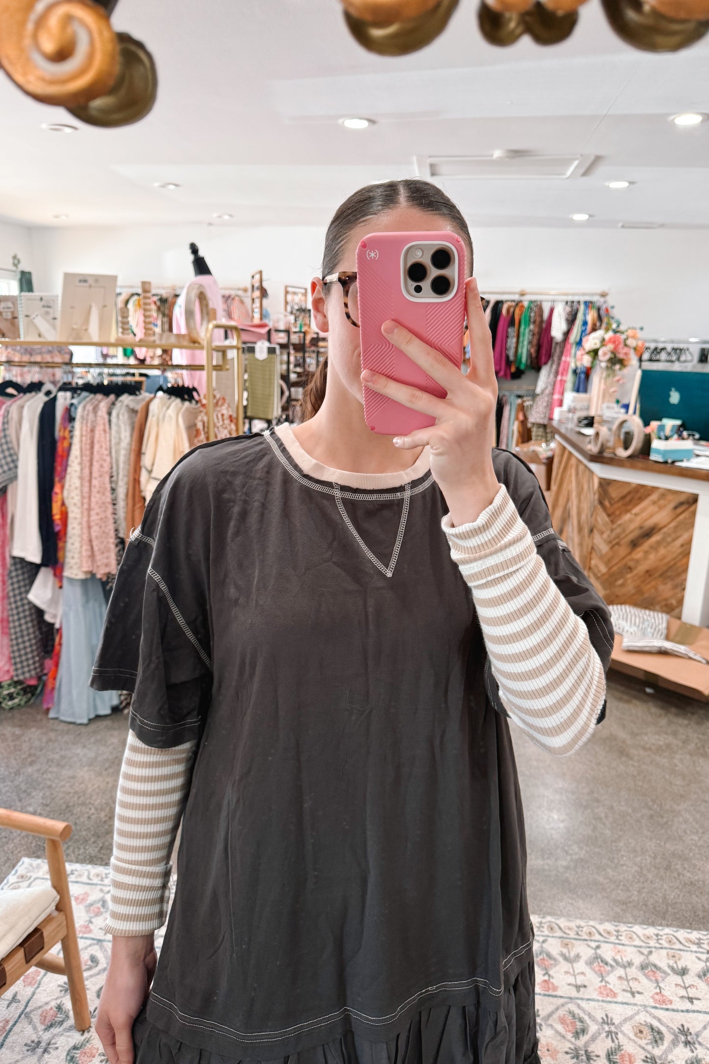 Contrast Tshirt Dress
