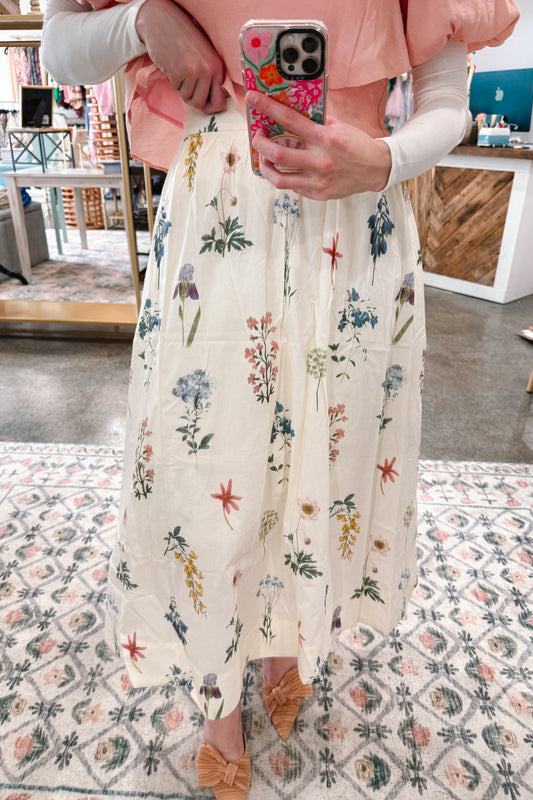 Cream Bloom Skirt