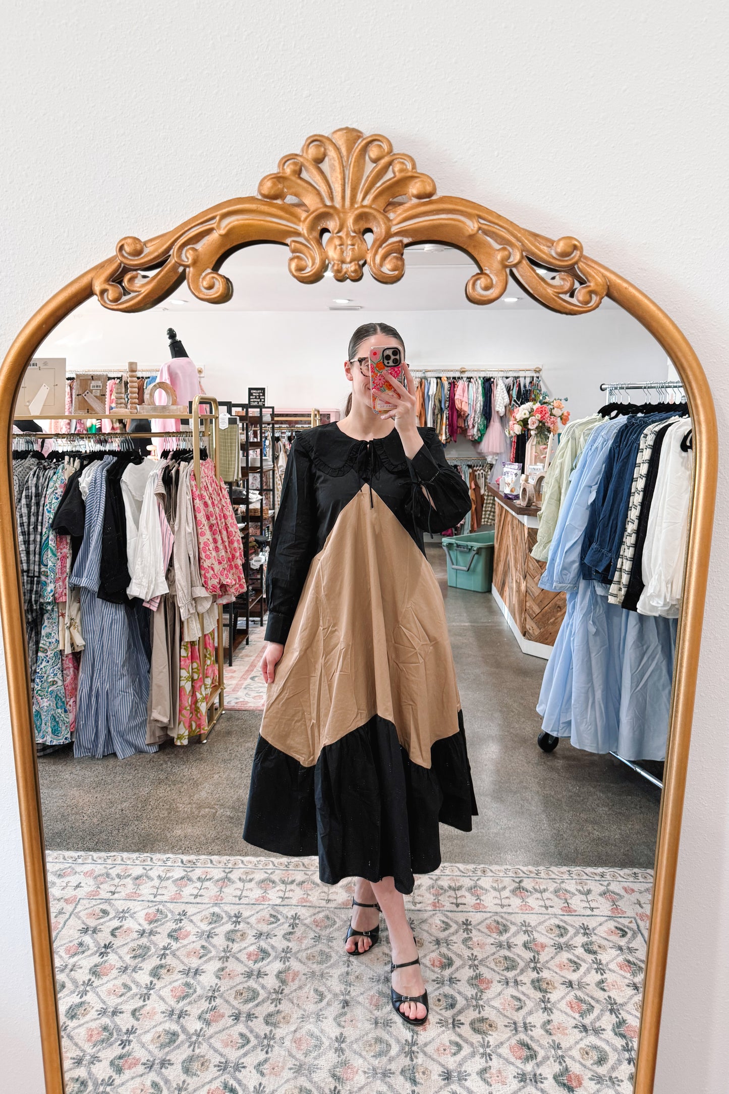 Mocha Block Dress