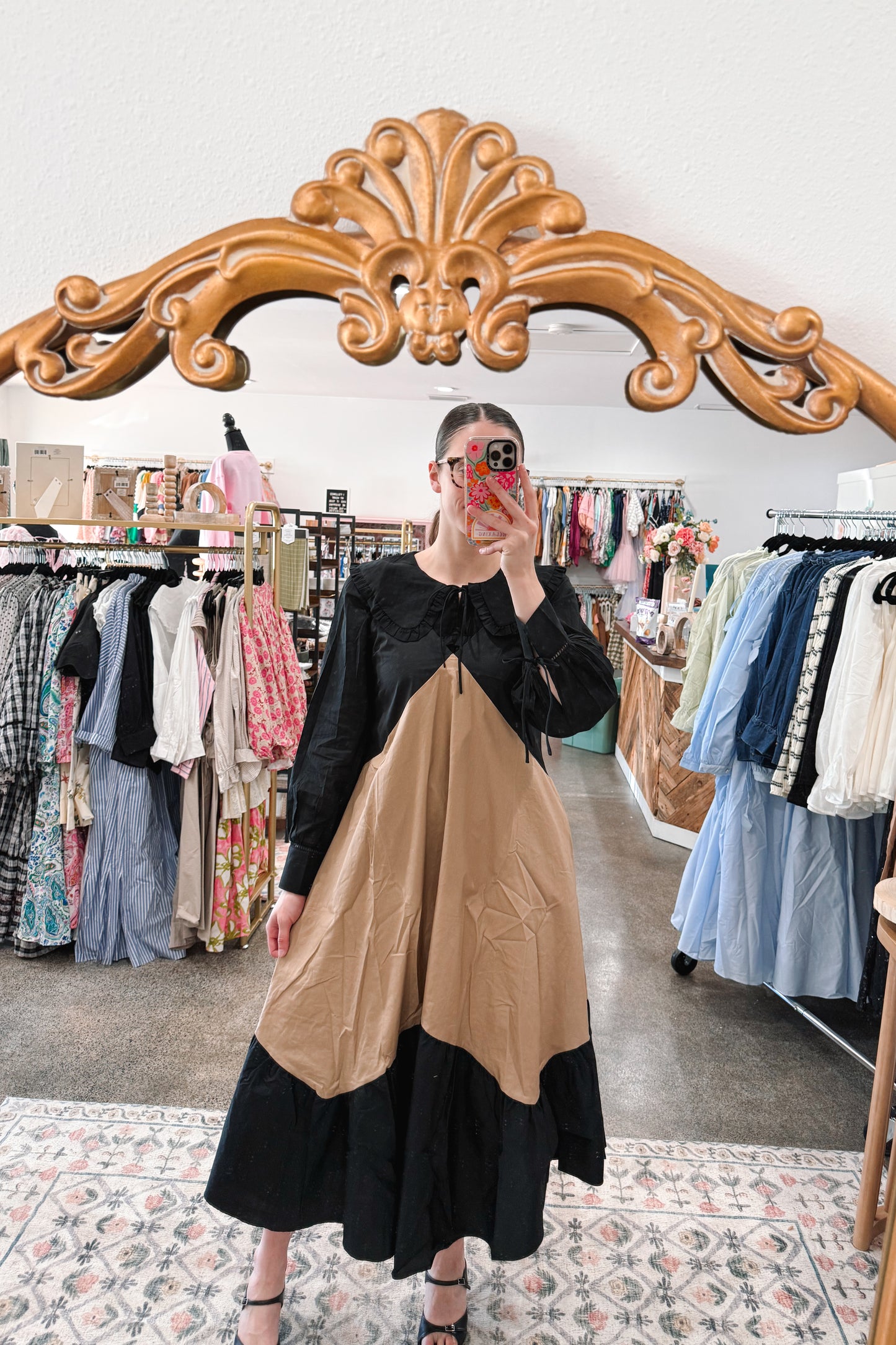 Mocha Block Dress