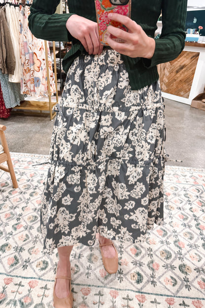Gray Petals Skirt