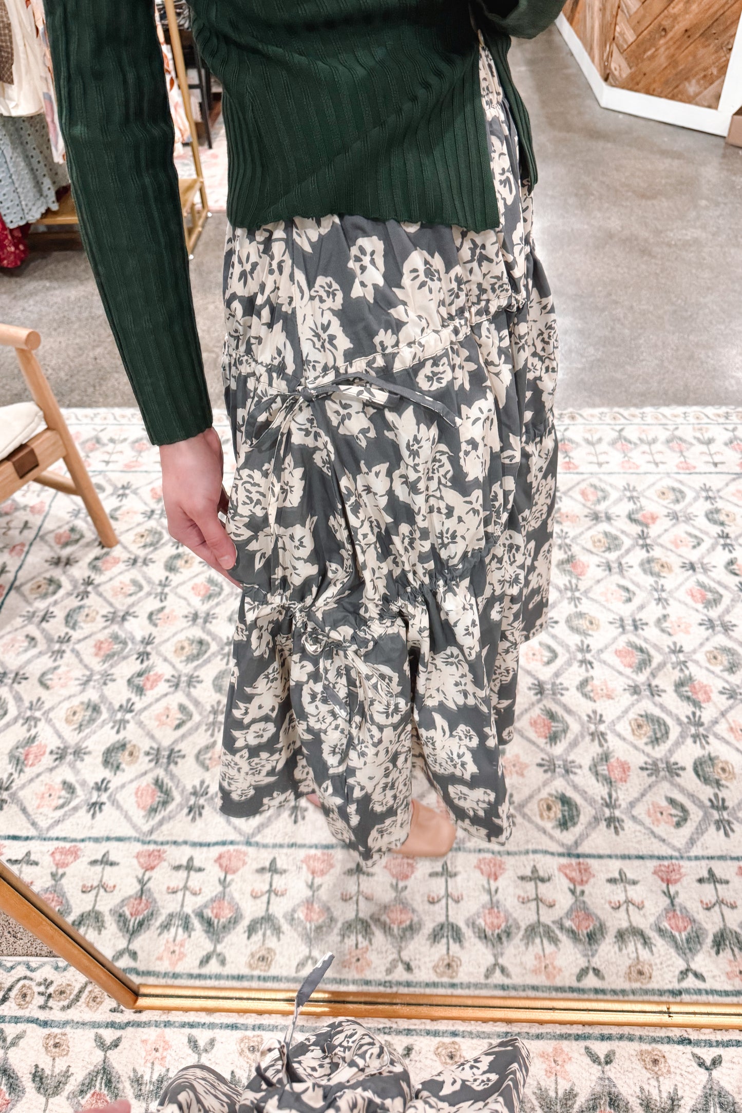 Gray Petals Skirt