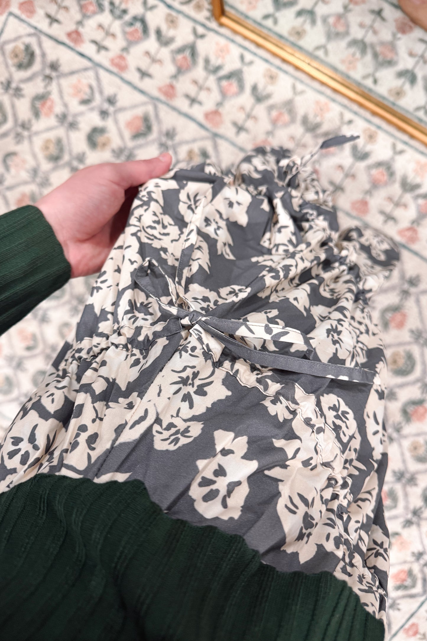 Gray Petals Skirt