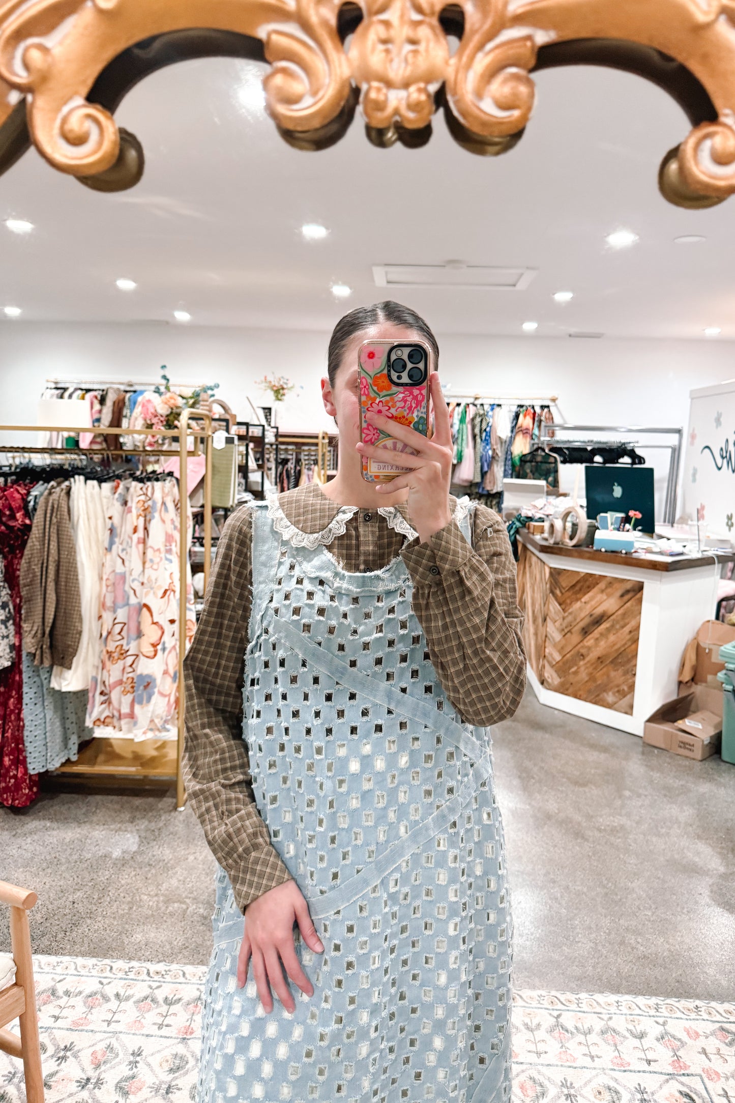 Charming Check Top