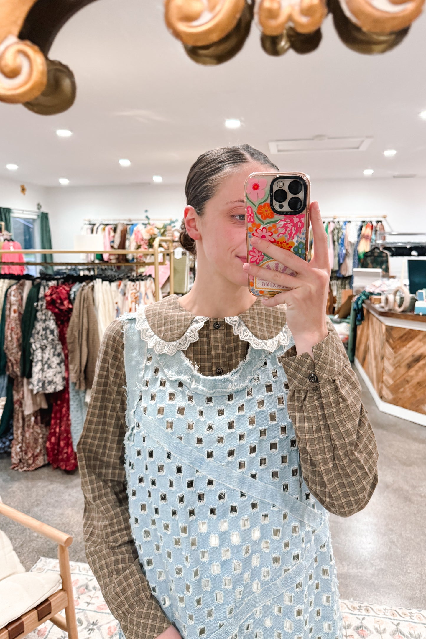 Charming Check Top
