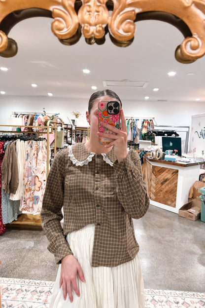 Charming Check Top