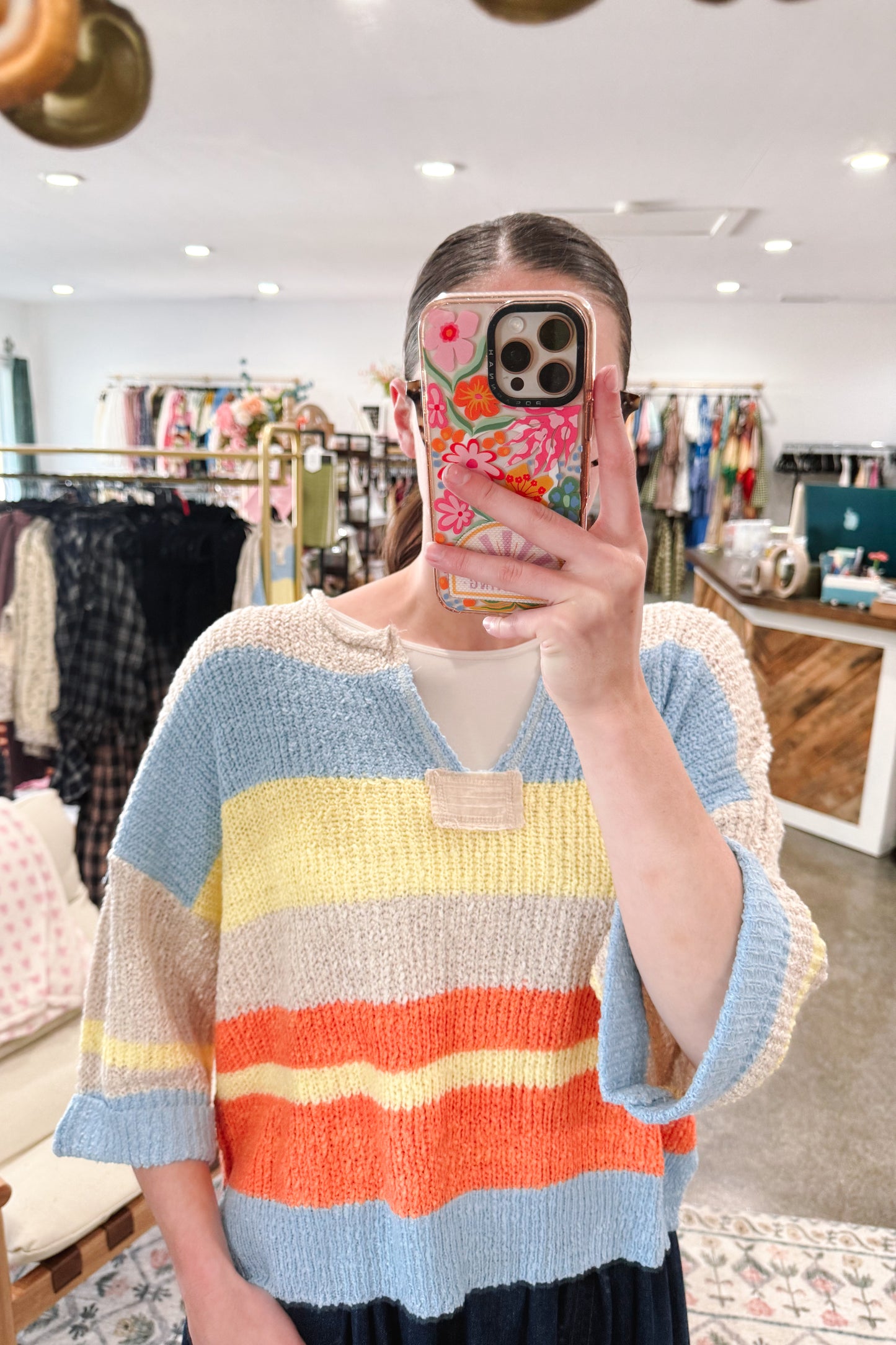 Periwinkle Stripe Sweater