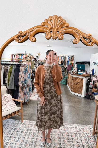 Woven Floral Print Dress