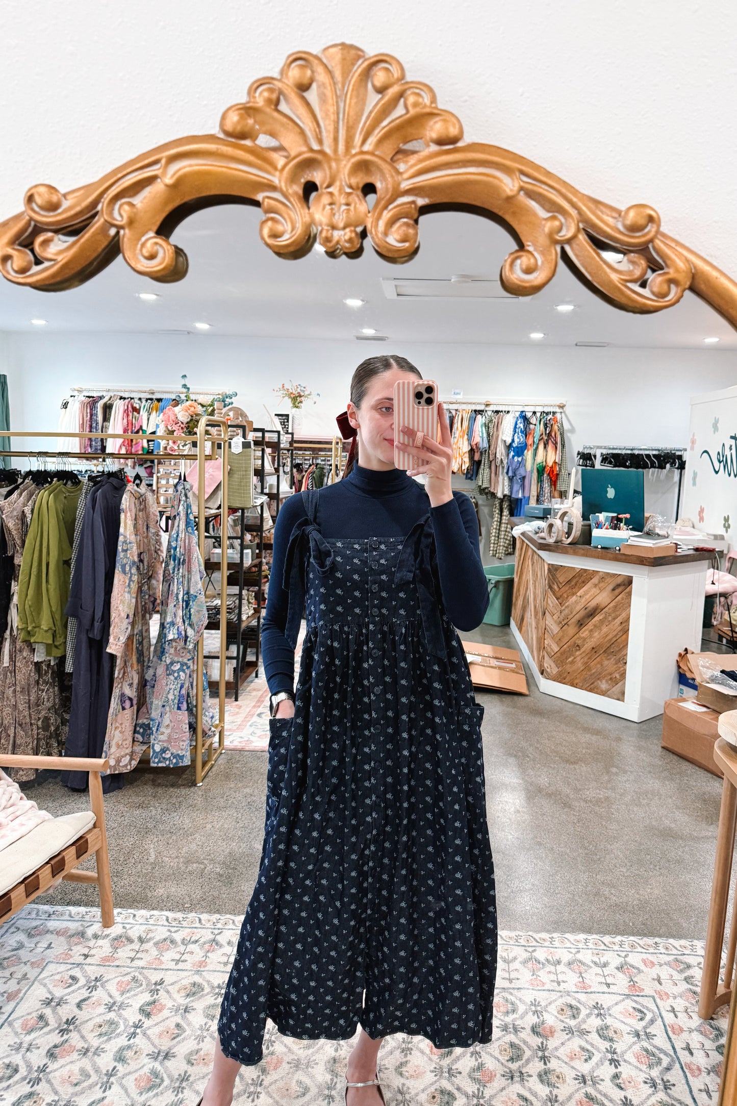 Denim Blossom Dress