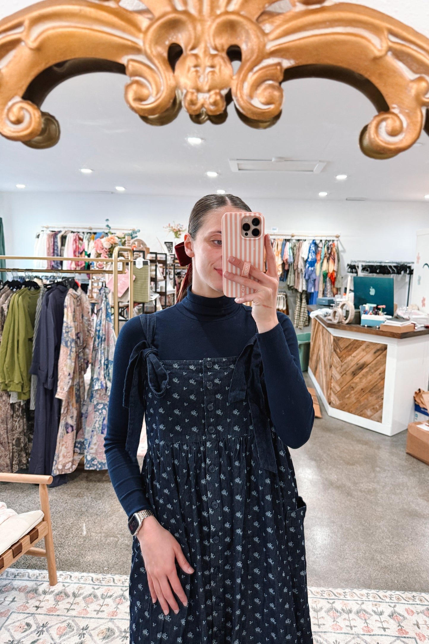 Denim Blossom Dress